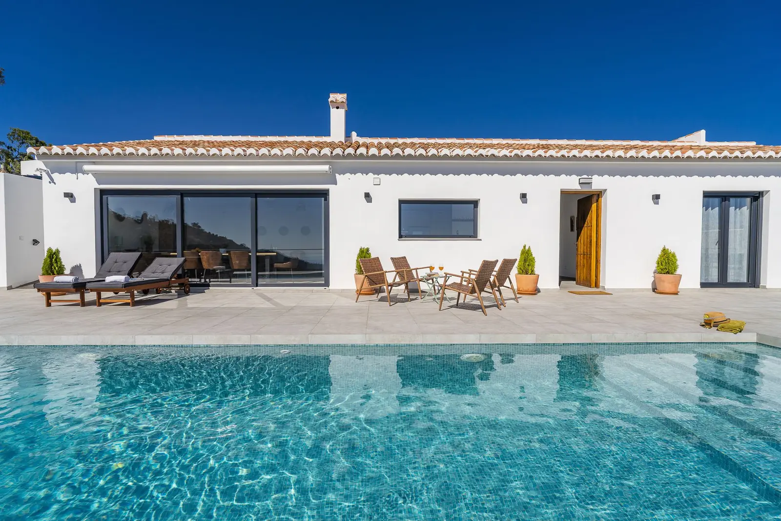 Pool and house exterior