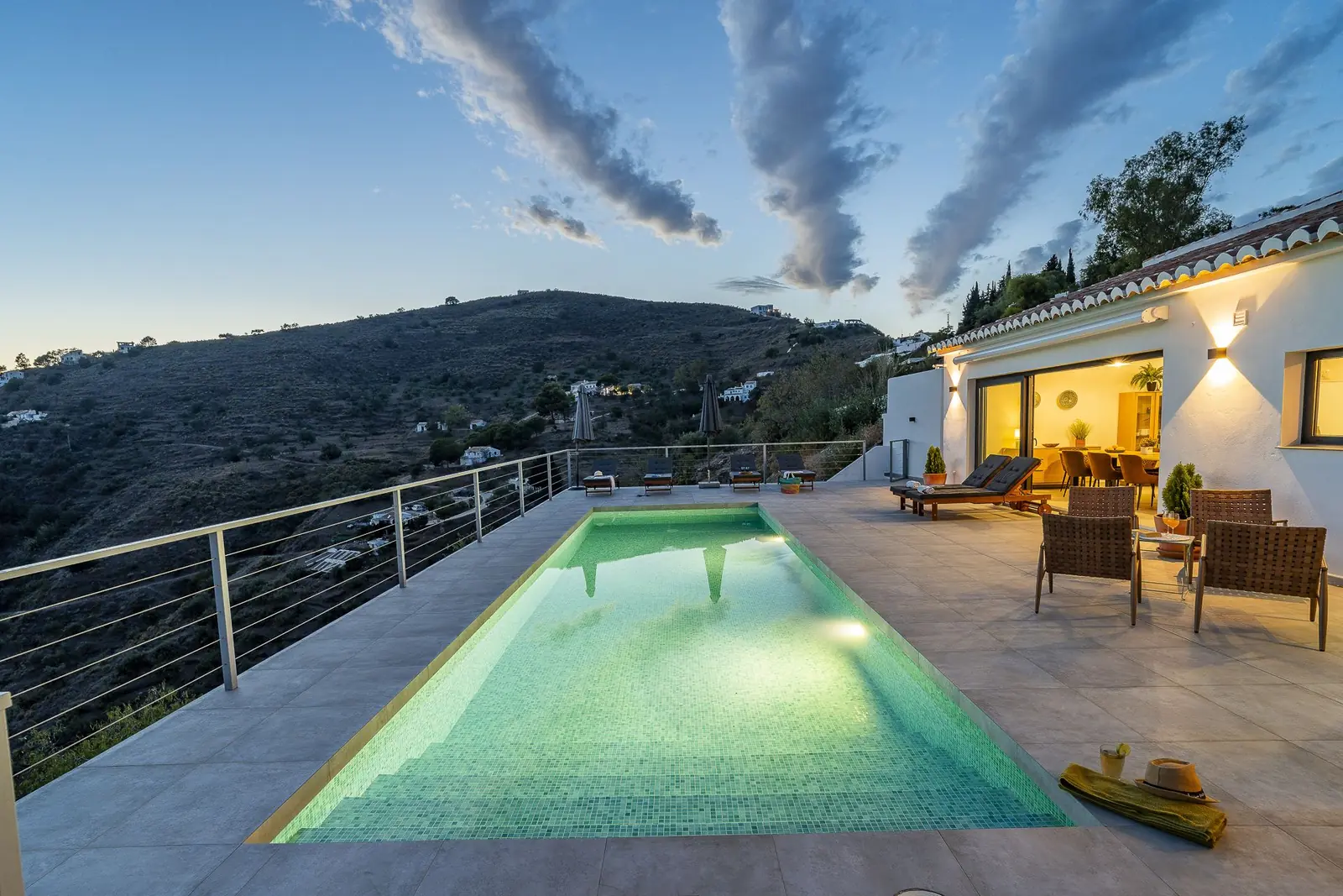 Night terrace view